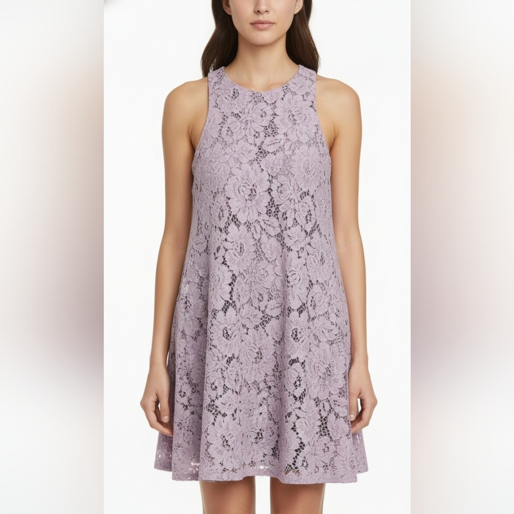 Altar'd State Lavender Lace Floral Tunic Tank Boho Coquette XS